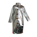 image of Chicago Protective Apparel Medium Aluminized Carbon Fleece Heat-Resistant Coat - 50 in Length - 603-ACF MD