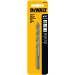 image of Dewalt 9/32 in Jobber Length Drill Bit DW1118 - Split 135° Point - Black & Gold Finish - 4 1/4 in Overall Length - 2.94 in Flute - High-Speed Steel - 3-Flatted Shank
