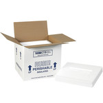 image of White Insulated Shipping Kit - 8 1/4 in x 10 1/2 in x 9 1/4 in - 11561