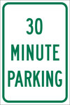 image of Brady B-959 Aluminum Rectangle White Parking Restriction, Permission & Information Sign - Reflective - 115424