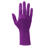 image of Kimtech Polaris Xtra Dark Magenta Large Exam Gloves - 12 in Length - Textured Fingers Finish - 5.9 mil Thick - 62763