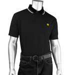 image of PIP Uniform Technology BP801SC-BK-L ESD Polo Shirt - Large - Black - 45895