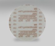 image of 3M Hookit 268L Coated Aluminum Oxide Black Hook & Loop Disc - Film Backing - 3 mil Weight - 80 Grit - Very Fine - 5 in Diameter - 81924