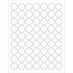 image of Tape Logic LL230CL Circle Laser Labels - 1 in x 1 in - Permanent Acrylic - Clear - 14819