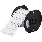 image of Brady PermaSleeve B33-500-2-342-2 Die-Cut Printer Sleeve - 1 in x 0.851 in - Polyolefin - White - B-342 - 91180