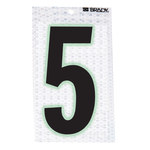 image of Brady 3000-5 Number Label - Black on Silver - 1 1/2 in x 2 3/8 in - B-309 - 03324
