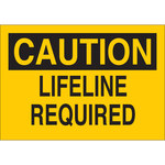 image of Brady B-555 Aluminum Rectangle Yellow Confined Space Sign - 10 in Width x 7 in Height - 40975
