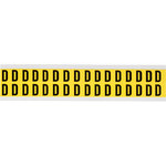 image of Brady 3420-D Letter Label - Black on Yellow - 9/16 in x 3/4 in - B-498 - 34214
