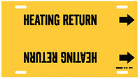 image of Brady 4070-H Strap-On Pipe Marker, 10 in to 15 in - Air & Duct - Plastic - Black on Yellow - B-915 - 47742