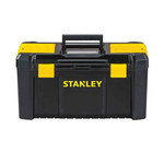 image of Stanley Essential Yellow/Black Plastic Toolbox - 18 7/8 in Length - 9 7/8 in Wide - STST19331