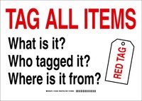 image of Brady B-302 Polyester Rectangle White Designated Tag Area Sign - 10 in Width x 14 in Height - Laminated - 122302