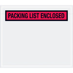 image of Red Packing List Enclosed Panel Face Envelopes - 6 in x 7 in - 2 Mil Poly Thick - 8237