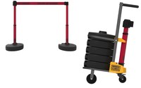 image of Banner Stakes Plus Barrier Set with Cart - Red - BANNER STAKES PL4079