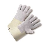 image of West Chester 900-AA White Large Split Cowhide Heat-Resistant Glove - Wing Thumb - 12.375 in Length - 900-AA/L