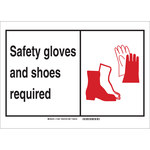image of Brady B-302 Polyester Rectangle PPE Sign - 14 in Width x 10 in Height - Laminated - 119531