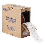 image of Brady Permasleeve HX-500-150-WT-S Die-Cut Printer Sleeve - 1.496 in x 0.823 in - Polyolefin - White - B-7642 - 82474