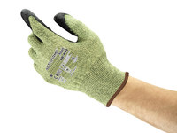 image of Ansell ActivArmr 80-813 Black/Gray 9 Cut-Resistant Glove - ANSI A4 Cut Resistance - Neofoam Palm Only Coating - 206491