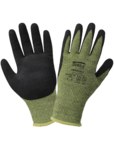 image of Global Glove Gripster CR509 Green/Black Large Cut-Resistant Glove - ANSI A4 Cut Resistance - Neoprene Palm & Fingertips Coating - CR509 LG