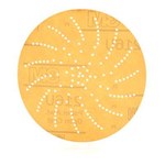 image of 3M 216U Coated Aluminum Oxide Yellow Hook & Loop Disc - Paper Backing - A Weight - P220 Grit - Very Fine - 5 in Diameter - 20538