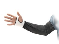 image of Ansell HyFlex 11-251 Black INTERCEPT Narrow Cut-Resistant Arm Sleeve - 15 g Ply - 18 in Length