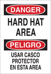 image of Brady B-555 Aluminum Rectangle White PPE Sign - 10 in Width x 14 in Height - Language English / Spanish - 38359