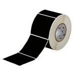 image of Brady THT-161-8591-1-BK Die-Cut Printer Label Roll - 4 in x 4 in - Polyester - Black - B-8591 - 58825