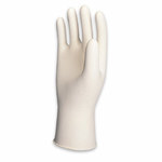 image of North Chemsoft CE CE412W White Large Disposable Cleanroom Gloves - Class 100 Rating - 12 in Length - Rough Finish - 4 mil Thick - CE412W/L