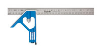 image of Milwaukee True Blue/silver Zinc/Stainless Steel Combination Square - 12 in Length - 5.25 in Wide - E250IM