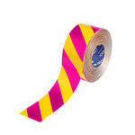image of Brady ToughStripe Max Magenta, Yellow Marking Tape - 3 in Width x 100 ft Length - 0.024 in Thick - 62946