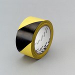 image of 3M 766 Black / Yellow Warning Tape - Pattern/Text = Striped - 2 in Width x 36 yd Length - 5 mil Thick - 43181