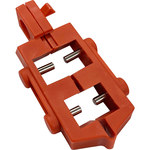 image of Brady Red Nylon Circuit Breaker Lockout Device 65387 - Snap-On - 0.83 in Width - 2.15 in Height - 754476-65387