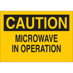 image of Brady B-302 Polyester Rectangle Yellow Radiation Hazard Sign - 10 in Width x 7 in Height - Laminated - 88699