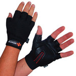 image of Impacto ST8610 Black Large Leather/Visco-Elastic Polymer Work Gloves - ST861040