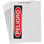 image of Brady 12930 Ink-Jet, Laser Printable Label - 10 in x 7 in - Polyester - Black / Red on White - B-744