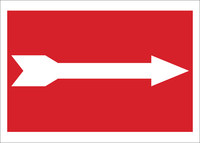 image of Brady B-555 Aluminum Rectangle Red Safety Awareness Sign - 10 in Width x 7 in Height - 43343