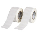image of Brady THT-9-427-10 Die-Cut Printer Label Roll - 1 in x 1.437 in - Vinyl - Clear / White - B-427 - 30112