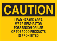 image of Brady B-302 Polyester Rectangle Yellow Hazardous Material Sign - 14 in Width x 10 in Height - Laminated - 85414