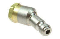 image of Coilhose Ball Swivel Connector 16-04BSF - 1/4 in FPT Thread - Steel/Brass - 11791