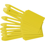 image of Brady 30684 Yellow Rectangle Plastic Blank Tag - 3 1/4 in 3 1/4 in Width - 5 4/5 in Height