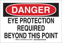 image of Brady B-555 Aluminum Rectangle White PPE Sign - 10 in Width x 7 in Height - 128724