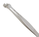 image of Excelta Two Star Wafer Tweezers - Stainless Steel Wafer Tip - 4 3/4 in Length - 390L-SA-PI