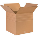 Shipping Supply Kraft Multi-Depth Corrugated Boxes - 17 in x 17 in x 17 in - SHP-1643