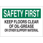image of Brady B-302 Polyester Rectangle White Fall Hazard Sign - 10 in Width x 7 in Height - Laminated - 85133