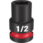 image of Milwaukee SHOCKWAVE Impact Duty 49-66-6202 6 Point 1/2 in Socket - Forged Steel - 1/2 in Drive - 1.50 in Length - 58148