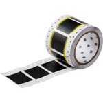image of Brady Permasleeve 2HT-1000-2-BK-S-2 Die-Cut Printer Sleeve - 2 in x 1.66 in - Polyolefin - Black - B-345 - 65312