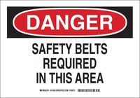 image of Brady B-302 Polyester Rectangle White Confined Space Sign - 10 in Width x 7 in Height - Laminated - 84577