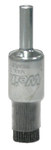 image of Weiler Burr-Rx Nylon Cup Brush - Shank Attachment - 0.65 in Width x 2.35 in Length - 1/2 in Diameter - 0.026 in Bristle Diameter - 86100