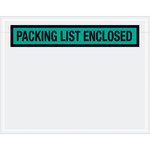 image of Green Packing List Enclosed Envelopes - 5.5 in x 7 in - 2 Mil Poly Thick - 8234