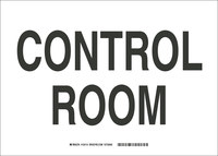 image of Brady B-555 Aluminum Rectangle White Door Sign - 14 in Width x 10 in Height - 132113