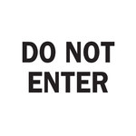 image of Brady B-120 Fiberglass Reinforced Polyester Rectangle White Restricted Area Sign - 14 in Width x 10 in Height - 69096